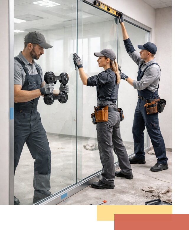 Профессиональный монтаж стеклянных перегородок в Артеме