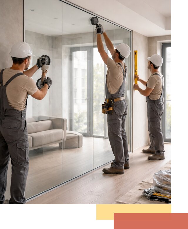 Перегородки из закаленного стекла в Артеме для офисов и квартир