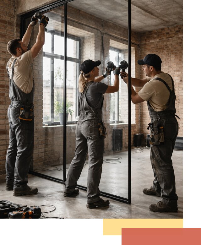 Стеклянные перегородки лофт — изготовление и монтаж в Артеме