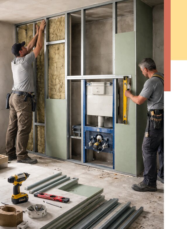 Установка сантехнических перегородок в Артеме от 8812 руб. | ОТДЕЛОЧНИК-Арт