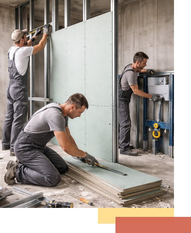 Монтаж и ремонт сантехнических перегородок в Артеме