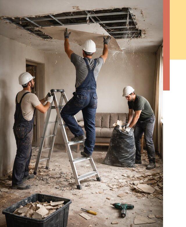 Демонтаж гипсокартонного потолка в Артеме от 435 руб. за м2 — ОТДЕЛОЧНИК-Арт