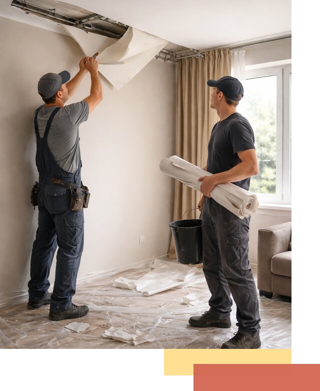 Демонтаж натяжного потолка в Артеме быстро и аккуратно