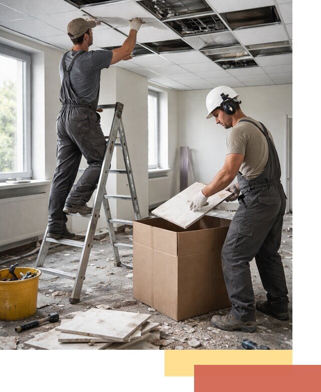 Демонтаж потолочной плитки в Артеме быстро и аккуратно