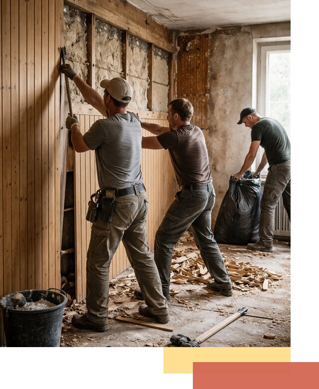 Демонтаж вагонки и вывоз материалов в Артеме