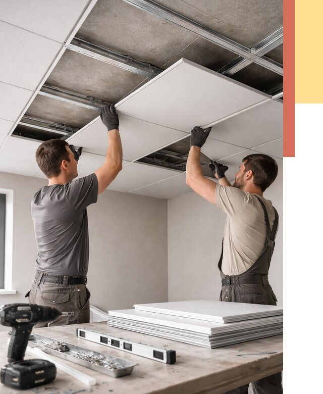 Монтаж кассетного потолка в Артеме от 4665 руб/м2 — установка и сборка | ОТДЕЛОЧНИК-Арт