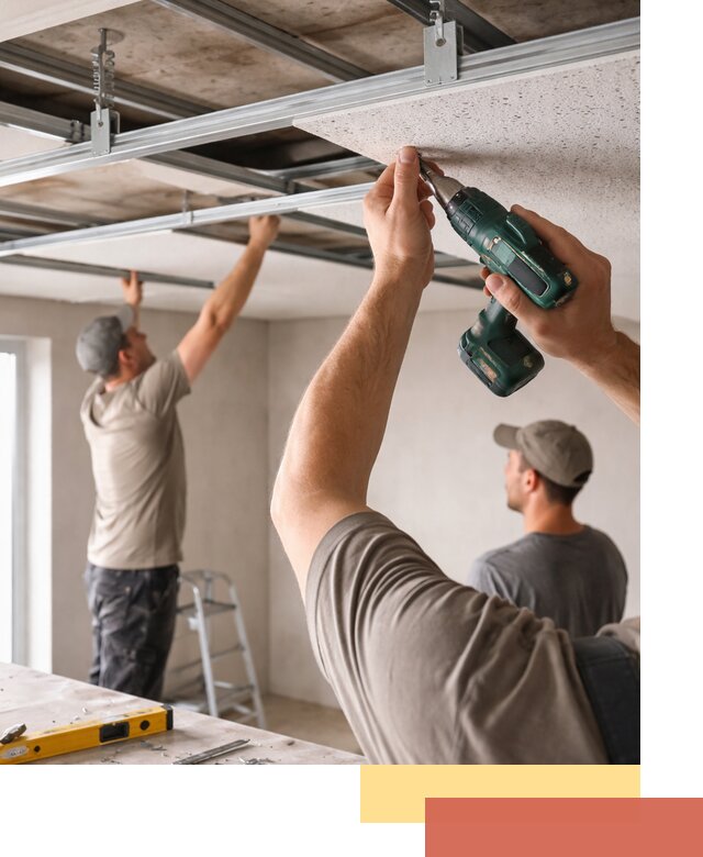 Монтаж акустического потолка в Артеме под ключ