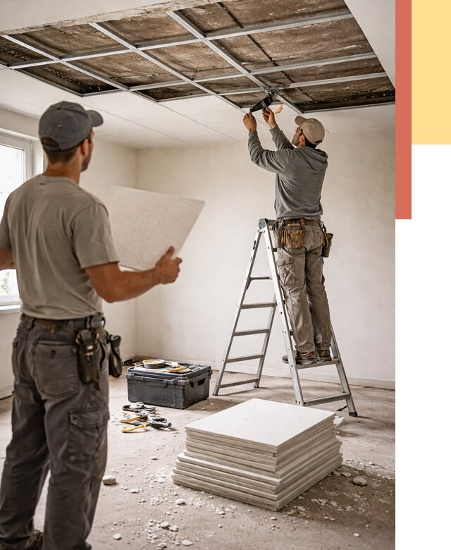 Замена плит подвесного потолка в Артеме от 1814 руб. быстро и недорого | ОТДЕЛОЧНИК-Арт