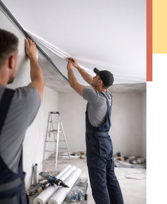 Монтаж матового натяжного потолка в Артеме от 4665 руб./м² — быстро и недорого | ОТДЕЛОЧНИК-Арт