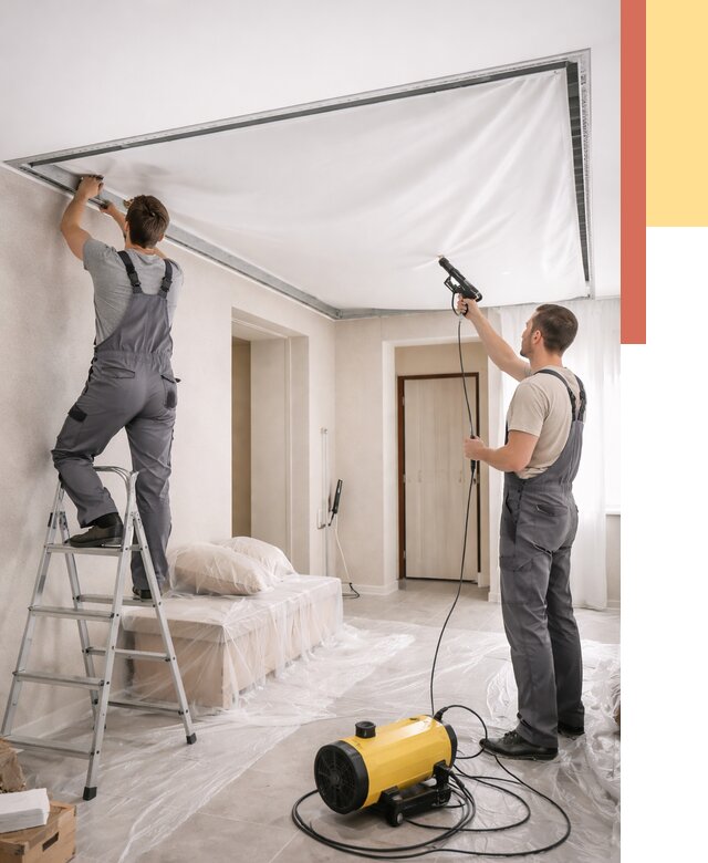 Монтаж натяжного потолка в прихожей в Артеме от 2747 руб. под ключ | ОТДЕЛОЧНИК-Арт