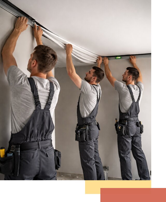 Теневые натяжные потолки в Артеме: монтаж и отделка быстро и качественно