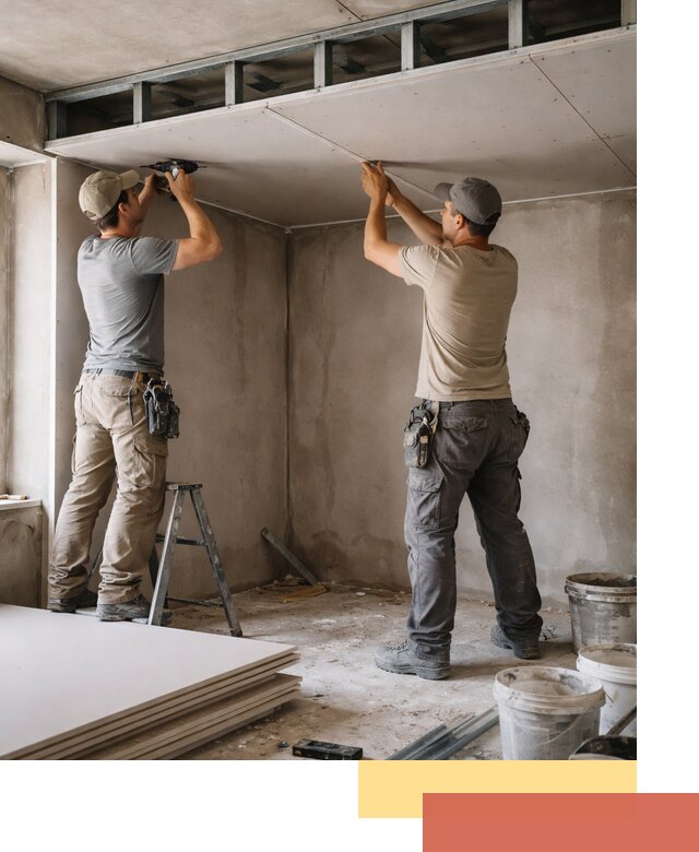 Короб из гипсокартона на потолке под ключ в Артеме