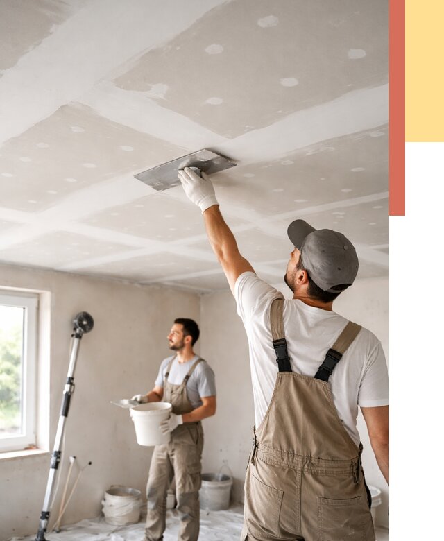Шпаклевка потолка из гипсокартона в Артеме от 3317 руб./м2 — услуги под ключ | ОТДЕЛОЧНИК-Арт