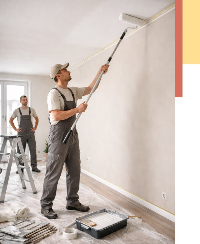 Покраска потолка из гипсокартона в Артеме от 4665 руб./м2 — услуги под ключ | ОТДЕЛОЧНИК-Арт