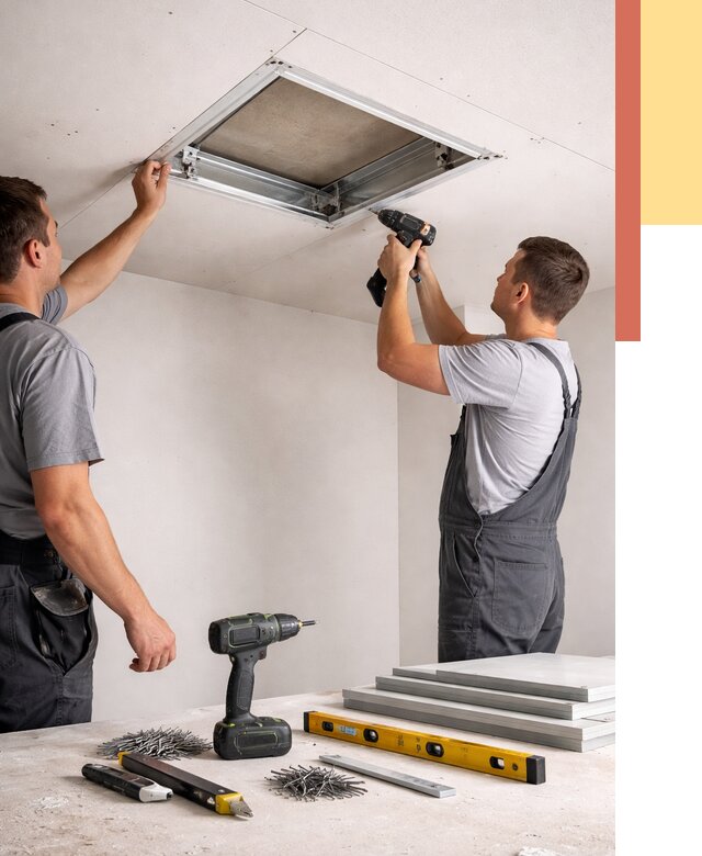 Установка люка в потолок ГКЛ в Артеме от 2592 руб. под ключ | ОТДЕЛОЧНИК-Арт