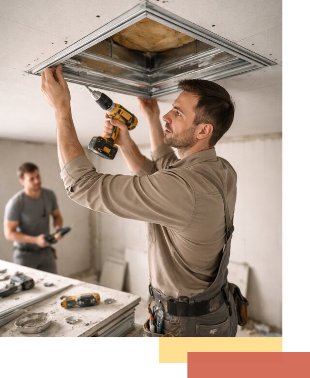 Монтаж люка в потолок из ГКЛ в Артеме