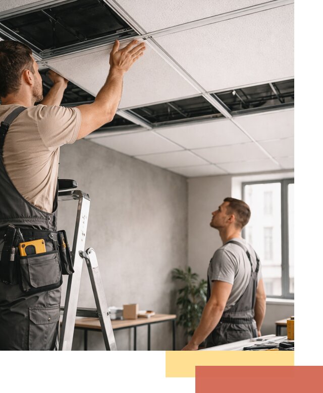 Монтаж потолочной плитки в Артеме качественно и в срок