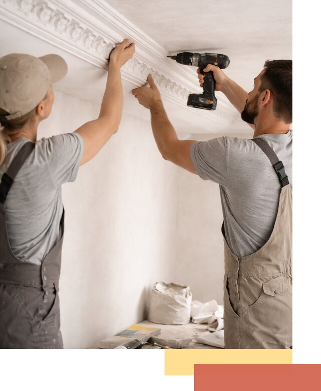 Профессиональный монтаж лепнины на потолок в Артеме