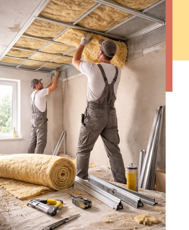 Утепление потолка в Артеме от 7464 руб/м2 — недорого, быстро, под ключ | ОТДЕЛОЧНИК-Арт