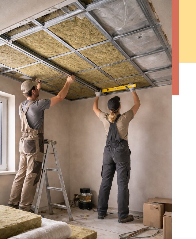 Шумоизоляция потолка в Артеме от 1296 руб. под ключ — услуги ОТДЕЛОЧНИК-Арт