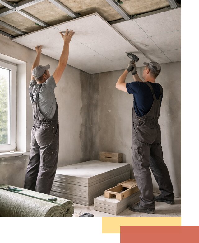 Шумоизоляция потолка панелями ЗИПС в Артеме